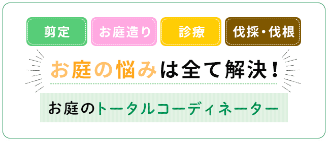 剪定 お庭造り 診療 伐採・伐根お庭の悩みは全て解決！お庭のトータルコーディネーター